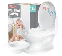 Nuby Dr. Talbot's - My Real Potty - Vasino per bambini con suono di scarico - Addestramento al vasino per bambini - Batterie incluse - Bianco - 18+ mesi