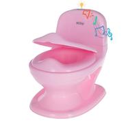Nuby My Real - Vasino per imparare a usare il vasino, con pulsante di scarico e suono realistico, per bambini e bambini, colore: rosa