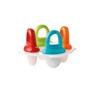 Nuby - Polipropilene, 4 Stampi per ghiaccioli e gelati - riutilizzabili per bambini e neonati - colorati - 6+ mesi, Multicolore