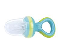 Nuby - Polipropilene, Nylon, TPE Nibbler Retina Svezzamento Neonati con Cappuccio - Aqua, 6M+, Slim (180 x 95)