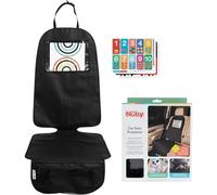 Nuby Proteggi Sedile Auto, Tasche in Rete e Cinghie Regolabili | Compatibile con seggiolini fronte e retro marcia, installazione facile, tasca visiva per viaggi sicuri e divertenti