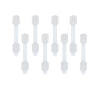 Nuby Serrature di sicurezza multiuso per bambini, confezione da 8, chiusure a prova di bambino per armadi, cassetti, frigoriferi, elettrodomestici, facili da installare senza attrezzi, adesivo 3M, si