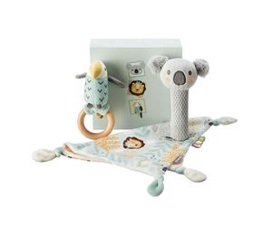 Nuby Set Regalo Neonato 3 Pezzi, 0+ Mesi, Animal Adventures