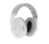 Nuby Soft Sounds Cuffie Antirumore 2 in 1 + Borsa Viaggio, 5+ Anni, Bianco | Protezione udito per bambini con fascia antiscivolo, regolabile, vestibilità comoda e sicura, ideale viaggi ed eventi