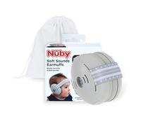 Nuby Suoni morbidi: paraorecchie regolabili per bambini per protezione contro i rumori forti, ideali per spettacoli aerei, fuochi d'artificio, viaggi in volo e molto altro ancora! Solo grigio.