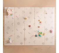 Nuby Tappeto Gioco Bambini Pieghevole Double Face, 150x200cm, 0M+, Stelle | Tappeto gioco XXL impermeabile, facile da pulire, 2 design, pieghevole per riporlo facilmente, ideale per giocare & gattonare