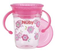 Nuby Tazza Tritan Bicchiere 360° Wonder Cup 240 ml Colore Rosa 6 mesi+