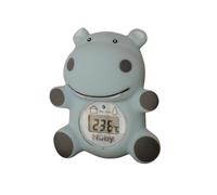 Nuby Termometro digitale per bagnetto con ippopotamo, con schermo facile da leggere, senza BPA, adatto fin dalla nascita (blu)