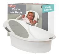 Nuby Dr. Talbot's - Vaschetta da bagno per neonati con schienale in morbida schiuma - Vaschetta da bagno per neonati con manici antiscivolo - 0-12 mesi