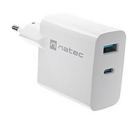 NUC-2142 Alimentatore: Spina Impulso 5-20VDC 3A 45W 90x51x29mm Bianco GaN NATEC