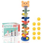 NUC Montessori Arcobaleno Borme Torre a sfera per bambini a partire da 1 anno di pista sferica SpinAgain a partire da 1 anno giocattolo per promuovere la coordinazione occhio-mano e la concentrazione