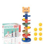 NUC Montessori Arcobaleno Borme Torre a sfera per bambini a partire da 1 anno di pista sferica SpinAgain a partire da 1 anno giocattolo per promuovere la coordinazione occhio-mano e la concentrazione