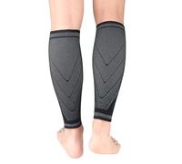 NuCamper 2 Pezzi Polpaccio Compressione Uomo Donna, Sports Fasce Compressione Polpaccera, Fascia Elastica per Polpaccio e Stinco per Corsa, Ciclismo, Fitness, Vene Varicose, Stecche di Stinco Gonfiore
