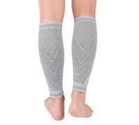 NuCamper 2 Pezzi Polpaccio Compressione Uomo Donna, Sports Fasce Compressione Polpaccera, Fascia Elastica per Polpaccio e Stinco per Corsa, Ciclismo, Fitness, Vene Varicose, Stecche di Stinco Gonfiore