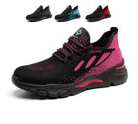 NuCamper Scarpe Antinfortunistiche Uomo Donna Scarpe da Ginnastica in Acciaio Leggere e Traspiranti Scarpe da Antiscivolo Sneaker Lavoro Scarpe di Sicurezza Scarpe Protettive