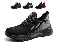NuCamper Scarpe Antinfortunistiche Uomo Donna Scarpe da Ginnastica in Acciaio Leggere e Traspiranti Scarpe da Antiscivolo Sneaker Lavoro Scarpe di Sicurezza Scarpe Protettive