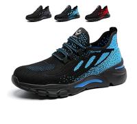NuCamper Scarpe Antinfortunistiche Uomo Donna Scarpe da Ginnastica in Acciaio Leggere e Traspiranti Scarpe da Antiscivolo Sneaker Lavoro Scarpe di Sicurezza Scarpe Protettive