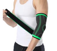 NuCamper Tutore Epicondilite Gomito 2 Pezzi, Fascia Di Compressione, Gomitiera per Uomo e Donne, Bendaggio Antiscivolo per Palestra Bodybuilding Calisthenics e Allenamento, Tendiniti