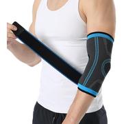 NuCamper Tutore Epicondilite Gomito 2 Pezzi, Fascia Di Compressione, Gomitiera per Uomo e Donne, Bendaggio Antiscivolo per Palestra Bodybuilding Calisthenics e Allenamento, Tendiniti
