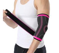 NuCamper Tutore Epicondilite Gomito 2 Pezzi, Fascia Di Compressione, Gomitiera per Uomo e Donne, Bendaggio Antiscivolo per Palestra Bodybuilding Calisthenics e Allenamento, Tendiniti