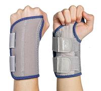 NuCamper Tutore per Polso Tunnel Carpale Mano Destra Sinistra per Uomini Donne, Polso Notturno Supporto per Sonno Stecche Stabilizzatore del Braccio con Manicotto di Compressione Cinghie Regolabili