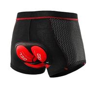 NuCamper Uomo Pantaloncini da Ciclismo Imbottiti con Elastico 5D Gel Seat Pad Resistente agli Urti Asciugatura Rapida Traspirante Pantaloni da Ciclismo Intimo da Bicicletta