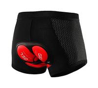 NuCamper Uomo Pantaloncini da Ciclismo Imbottiti con Elastico 5D Gel Seat Pad Resistente agli Urti Asciugatura Rapida Traspirante Pantaloni da Ciclismo Intimo da Bicicletta