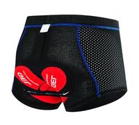 NuCamper Uomo Pantaloncini da Ciclismo Imbottiti con Elastico 5D Gel Seat Pad Resistente agli Urti Asciugatura Rapida Traspirante Pantaloni da Ciclismo Intimo da Bicicletta