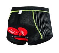 NuCamper Uomo Pantaloncini da Ciclismo Imbottiti con Elastico 5D Gel Seat Pad Resistente agli Urti Asciugatura Rapida Traspirante Pantaloni da Ciclismo Intimo da Bicicletta