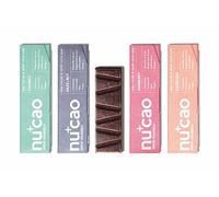 nucao - Mixed Box - Raw Cacao Hemp Seed Bar - Low Carb - Raw - Vegan - Confezione di 4