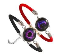 Nucelit 1 paio di braccialetti unisex in pelle luminosi, comodi braccialetti regolabili regalo per gli appassionati di moda braccialetti d'amore alla moda, Misura unica, come descritto