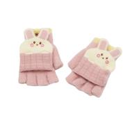 Nucelit 1 paio di guanti convertibili per bambini Split Finger senza dita caldo coperchio capovolto guanti per autunno inverno attività all'aperto convertibile per i bambini, C, Taglia unica