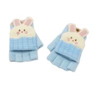 Nucelit 1 paio di guanti convertibili per bambini Split Finger senza dita caldo coperchio capovolto guanti per autunno inverno attività all'aperto convertibile per i bambini, Blu, Taglia unica