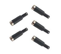 Nucelit 5Pcs / set DC5.5x2.5mm Spina di Alimentazione Testa Diritta Montaggio a Pannello Connettori Femmina DC5525 Testa di Conversione per Riparazioni PVC Connettore Cavo di Alimentazione