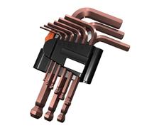 Nucelit 9Pcs Allen Wrench Allungare Braccio Palla Piatto Esagonale Set L A Forma di Cacciavite Tool Kit Chiavi Allen Dado Driver Testa Cacciavite