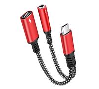Nucelit Adattatore audio USB C per uscita audio musicale senza interruzioni e ricarica del telefono, funziona con più dispositivi Adattatore per porta cuffie di tipo C