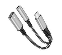Nucelit Adattatore audio USB C per uscita audio musicale senza interruzioni e ricarica del telefono, funziona con più dispositivi Adattatore per porta cuffie di tipo C