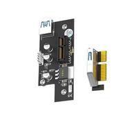 Nucelit Adattatore da PCIE a estensione PCIe 1X Assemblea di estensione con indicatori LED Cavo USB3.0 per accessori minerari Accessorio di assemblaggio del computer
