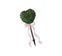 Nucelit Albero di cipresso artificiale a forma di cuore, decorazione topiaria per esterni e interni, senza manutenzione, richiede un palo decorativo per piante