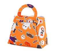 Nucelit Borsa a mano in feltro a forma di zucca, per bambini, per feste di Halloween e dolcetti, E, Medium