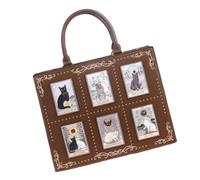 Nucelit Borsa a tracolla alla moda che mostra bei disegni interni spaziosi e costruzione robusta bella borsa con stampa, Marrone chiaro