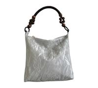 Nucelit Borsa a tracolla cinese con perline elegante borsa a tracolla comoda e pratica per l'uso quotidiano Borsa tradizionale della cultura, Argento