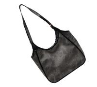 Nucelit Borsa a tracolla di grande capacità per donna borsa con manico superiore borsa moda ascellare borsa pianura ascella shopping donna ascella, Marrone scuro