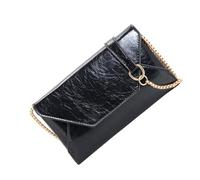 Nucelit Borsa a tracolla foderata moderna Modificabile Crossbody Belt Multiple Pouch Attraente Fine PU Sostanza Sottile PU Borsa a tracolla, Nero