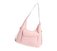 Nucelit Borsa a tracolla in nylon con chiusura sicura con cerniera grande borsa a tracolla con tasca esterna che protegge gli oggetti di valore durante il transito a tracolla di grande capacità, A