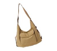 Nucelit Borsa a tracolla in nylon con chiusura sicura con cerniera grande borsa a tracolla con tasca esterna che protegge gli oggetti di valore durante il transito a tracolla di grande capacità, cachi