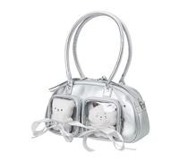 Nucelit Borsa a tracolla trasparente alla moda Itabag Borsa a tracolla con display anime borsa a tracolla per donne ragazze regali trasparente messaggeri, Argento