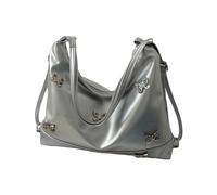 Nucelit Borsa alla moda in PU ascellare con design unico adatta per donne alla moda che apprezzano i dettagli e l'attenzione ai dettagli, Argento