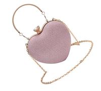 Nucelit Borsa da sera da donna a forma di cuore pochette borsa elegante a tracolla pochette tracolla tracolla donna frizione catena tracolla tracolla a forma di cuore pochette borsa, B, One Size