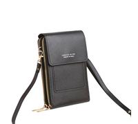 Nucelit Borsa in pelle alla moda con pannello di visualizzazione trasparente per la gestione rapida del telefono City Passenger Touch Panel Pack, Nero